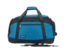 Сумка спортивная TORBER, синий/черный, полиэстер, 52 х 25 х 30 см