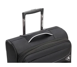 Чемодан TORBER НЕРО, чёрный, переработанный ПЭТ, 40 х 20 х 55 см, 37 л