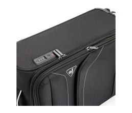 Чемодан TORBER НЕРО, чёрный, переработанный ПЭТ, 40 х 20 х 55 см, 37 л