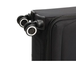Чемодан TORBER НЕРО, чёрный, переработанный ПЭТ, 40 х 20 х 55 см, 37 л