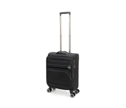 Чемодан TORBER НЕРО, чёрный, переработанный ПЭТ, 40 х 20 х 55 см, 37 л