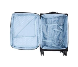 Чемодан TORBER НЕРО, чёрный, переработанный ПЭТ, 44 х 25 х 67 см, 63 л