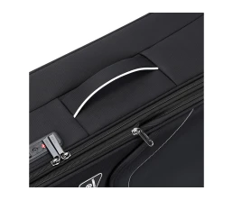 Чемодан TORBER НЕРО, чёрный, переработанный ПЭТ, 44 х 25 х 67 см, 63 л