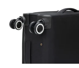 Чемодан TORBER НЕРО, чёрный, переработанный ПЭТ, 44 х 25 х 67 см, 63 л