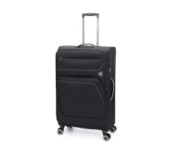 Чемодан TORBER НЕРО, чёрный, переработанный ПЭТ, 48 х 28 х 79 см, 90 л