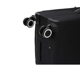 Чемодан TORBER НЕРО, чёрный, переработанный ПЭТ, 48 х 28 х 79 см, 90 л