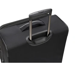 Чемодан TORBER НЕРО, чёрный, переработанный ПЭТ, 48 х 28 х 79 см, 90 л