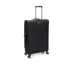 Чемодан TORBER НЕРО, чёрный, переработанный ПЭТ, 48 х 28 х 79 см, 90 л