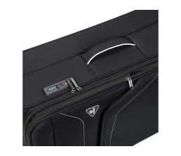 Чемодан TORBER НЕРО, чёрный, переработанный ПЭТ, 48 х 28 х 79 см, 90 л