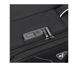 Чемодан TORBER НЕРО, чёрный, переработанный ПЭТ, 48 х 28 х 79 см, 90 л