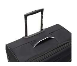 Чемодан TORBER НЕРО, чёрный, переработанный ПЭТ, 48 х 28 х 79 см, 90 л