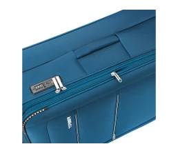 Чемодан TORBER ВИВИ, синий, полиэстер, 48 х 28 х 78 см, 89 л