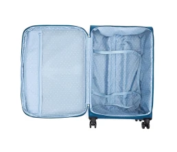 Чемодан TORBER ВИВИ, синий, полиэстер, 48 х 28 х 78 см, 89 л