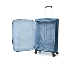Чемодан TORBER ВИВИ, синий, полиэстер, 48 х 28 х 78 см, 89 л