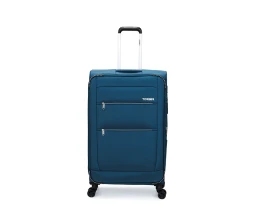 Чемодан TORBER ВИВИ, синий, полиэстер, 48 х 28 х 78 см, 89 л