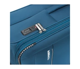 Чемодан TORBER ВИВИ, синий, полиэстер, 48 х 28 х 78 см, 89 л