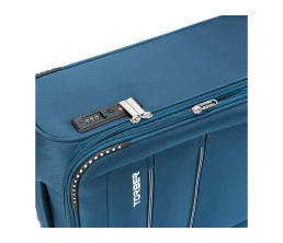 Чемодан TORBER ВИВИ, синий, полиэстер, 39 х 20 х 54 см, 36 л