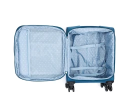 Чемодан TORBER ВИВИ, синий, полиэстер, 39 х 20 х 54 см, 36 л