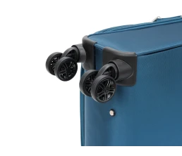 Чемодан TORBER ВИВИ, синий, полиэстер, 39 х 20 х 54 см, 36 л