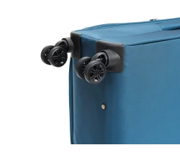 Чемодан TORBER ВИВИ, синий, полиэстер, 44 х 25 х 67 см, 63 л