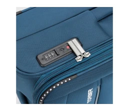 Чемодан TORBER ВИВИ, синий, полиэстер, 44 х 25 х 67 см, 63 л