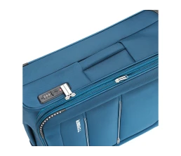 Чемодан TORBER ВИВИ, синий, полиэстер, 44 х 25 х 67 см, 63 л