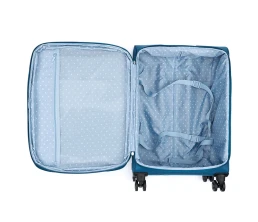 Чемодан TORBER ВИВИ, синий, полиэстер, 44 х 25 х 67 см, 63 л