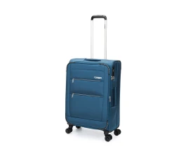 Чемодан TORBER ВИВИ, синий, полиэстер, 44 х 25 х 67 см, 63 л