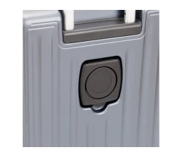 Чемодан TORBER БАЙКАЛ, тёмно-серый металлик, поликарбонат, 37,5 x 20 х 54 см, 37 л