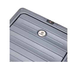 Чемодан TORBER БАЙКАЛ, тёмно-серый металлик, поликарбонат, 37,5 x 20 х 54 см, 37 л