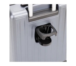 Чемодан TORBER БАЙКАЛ, тёмно-серый металлик, поликарбонат, 37,5 x 20 х 54 см, 37 л