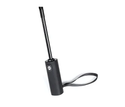 Зонт складной мужской TORBER, автомат, 3 сложения, черный, каркас сталь/файбергласс, эпонж, пластиковая ручка, диаметр 103 см