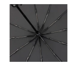 Зонт складной мужской TORBER, автомат, 3 сложения, черный, каркас сталь/файбергласс, эпонж, пластиковая ручка, диаметр 103 см