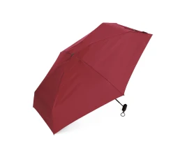 Зонт складной женский TORBER, механика, 5 сложений, красный, каркас алюминий, эпонж, пластиковая ручка, диаметр 91 см