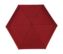 Зонт складной женский TORBER, механика, 5 сложений, красный, каркас алюминий, эпонж, пластиковая ручка, диаметр 91 см