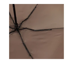 Зонт складной женский TORBER, механика, 5 сложений, коричневый, каркас алюминий, эпонж, пластиковая ручка, диаметр 91 см