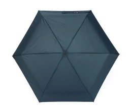 Зонт складной женский TORBER, механика, 5 сложений, синий, каркас алюминий, эпонж, пластиковая ручка, диаметр 91 см