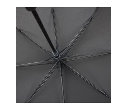 Зонт трость мужской TORBER, полуавтомат, черный, каркас файбергласс, эпонж, пластиковая ручка, диаметр 120 см