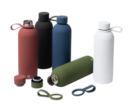 Термобутылка из переработанной нержавеющей стали 500 мл Сивас (SIVAS), темно- зеленый