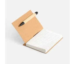 Мини-блокнот Eco Light с ручкой с черными элементами, ver.2