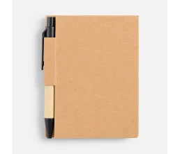 Мини-блокнот Eco Light с ручкой с черными элементами, ver.2