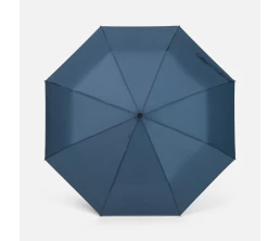 Зонт складной Classic, темно-синий с темной ручкой