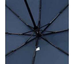 Зонт складной Classic, темно-синий с темной ручкой