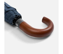 Зонт складной Classic, темно-синий с темной ручкой