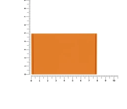 Лейбл из ПВХ Dzeta, XL, оранжевый