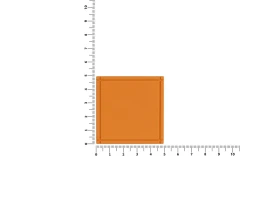 Лейбл из ПВХ Dzeta, L, оранжевый