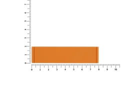 Лейбл из ПВХ Dzeta, S, оранжевый