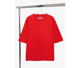 Футболка оверсайз унисекс Kosmos 2.0, красная (алая)