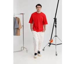 Футболка оверсайз унисекс Kosmos 2.0, красная (алая)