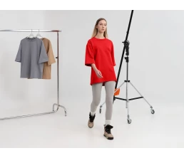 Футболка оверсайз унисекс Kosmos 2.0, красная (алая)